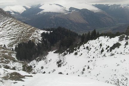 Col de Houn Barrade vu depuis le Barsaut (1368 m)