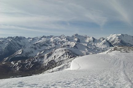 Massif du Perdiguère vu du sommet de l'Aigle (2078 m)