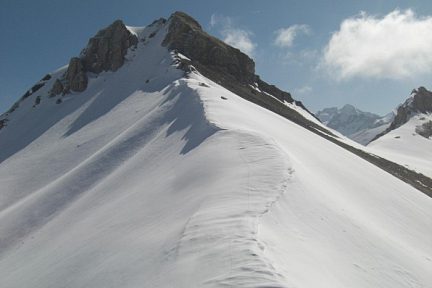 Le pic Saoubiste vu depuis le col de Suzon