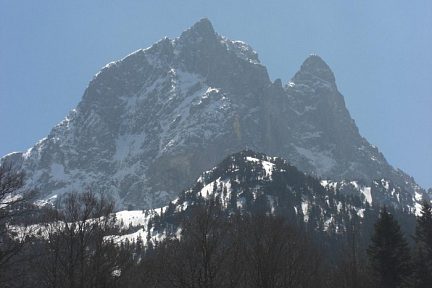 Le pic du Midi d'Ossau depuis le lac de Bious-Artigues