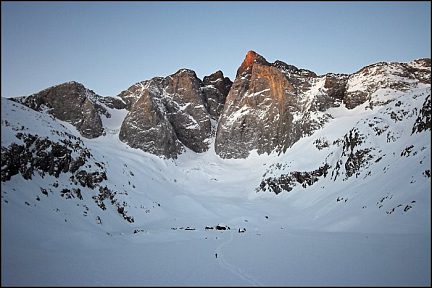 Lever du jour sur la face nord du Vignemale