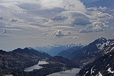 Hourquette d'Aubert, lac d'Aubert et lac d'Aumar