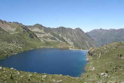 Lac Dets Coubous en montant à la hourquette d'Aubert
