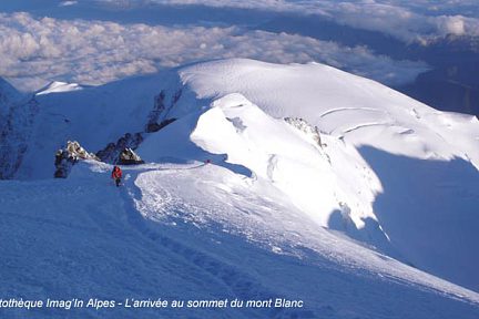 Arrivée au Mont Blanc par grand froid et vent violent