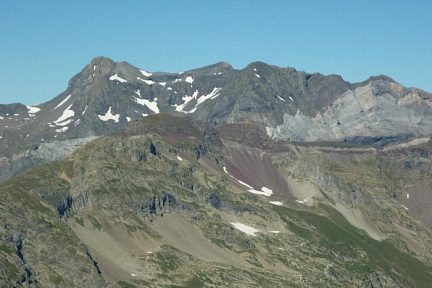 Massif de la Munia vu depuis le pic de Marty Caberrou