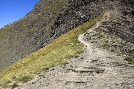 Montée vers le Pimené, ça grimpe assez fort