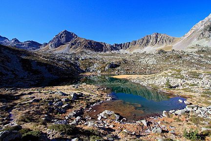 Lac Blanc lors de la montée à la Hourquette d'Aubert