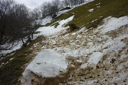 Avalanche sur le flanc Nord d'Adi