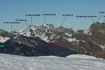 Pics Montagnon et Mailh Massibé depuis le Signal du Gourzy
