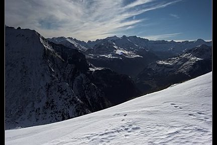 Montée au Bergons en hiver