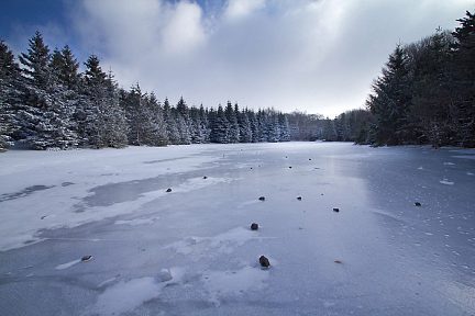 Neige, glace et vent en randonnée sur le plateau de l'Aubrac