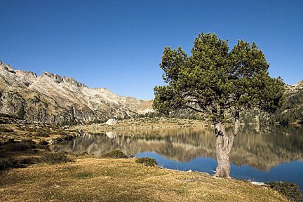 Randonnée pédestre le long du lac d'Aumar