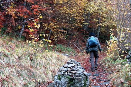 Randonnée pédestre sur le Plateau de l'Aubrac en Aveyron (12) La Voie Romaine