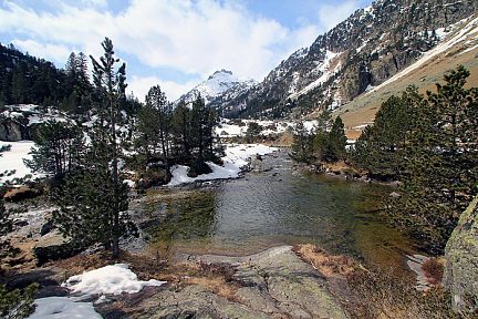 Randonnée en raquettes à neige dans la vallée du Marcadau