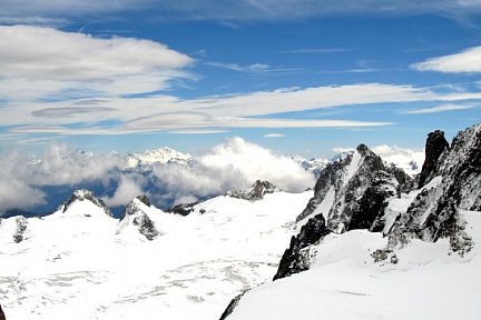 Alpes: vue depuis l'aiguille du midi