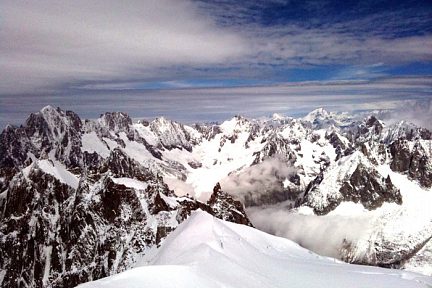 Vue depuis l'Aiguille du Midi, Alpes, vue 2