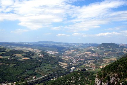 Vallée du Tarn, depuis la Puncho d'Agast, Millau