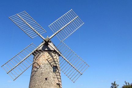 Moulin de La Couvertoirade, village templier, vue 1
