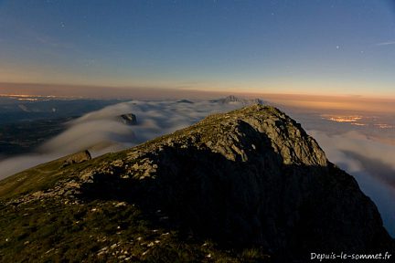 Depuis le Grand Veymont à 4 heures du matin