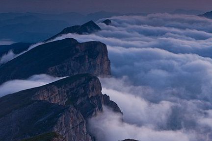 Depuis le Grand Veymont, barrière orientale du Vercors