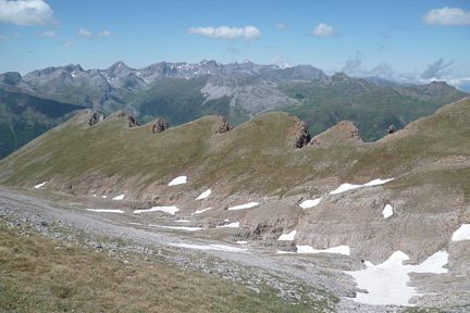 Crête Nord du Castillo de Acher vue depuis la crête Sud