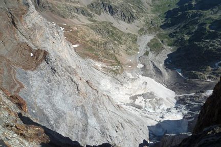Glacier des Oulettes vu du sommet du Piton Carré