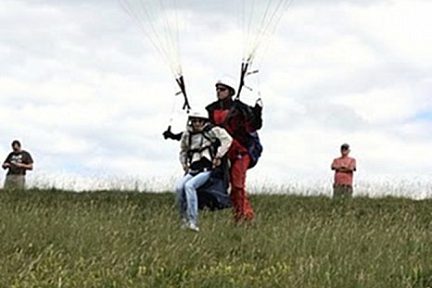 Atterrissage en parapente 
