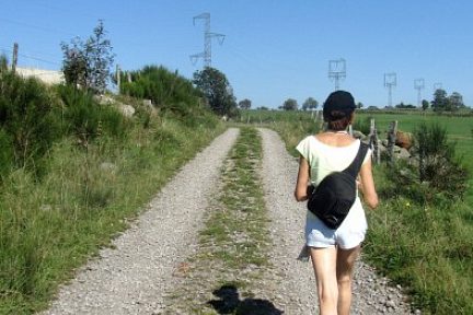 Randonneur sur Aubrac 