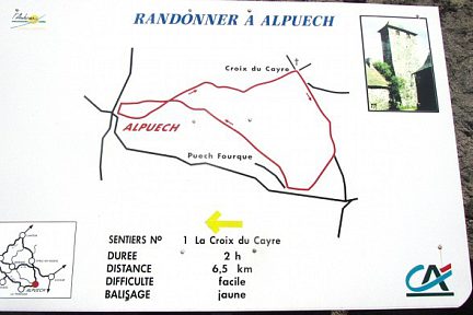 Randonner à Alpuech