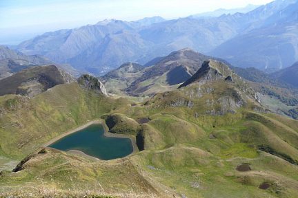 Le lac du Montagnon et les Escala Sud et Nord depuis le Mardas