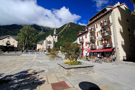 Le centre de Chamonix près de l'office de tourisme