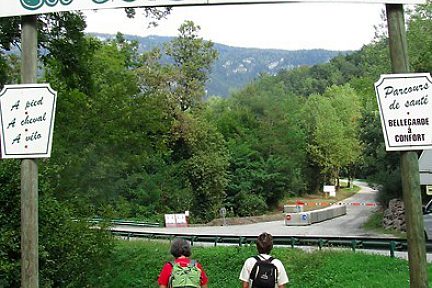 Départ de la randonnée de La Voie du Tram