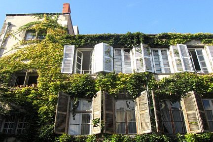 Façade de maison de Riom près de Clermont Ferrand