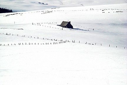 Buron sur Aubrac enneigé