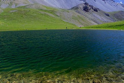 Le lac de Souliers, près du col de l'Izoard