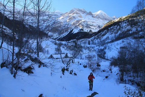 Randonn�e en raquettes � neige � la cabane de Pailla