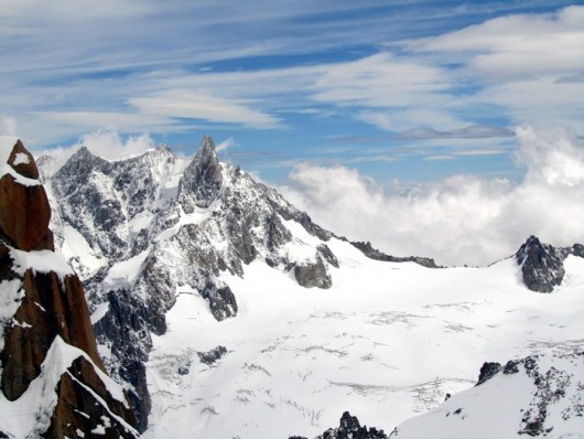 L'Aiguille du Midi: montée en téléphérique 