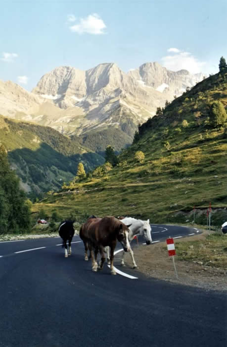 Petit et Grand Astazou depuis la route qui monte au col de Tentes Petit et Grand Astazou depuis la route qui monte au col de Tentes