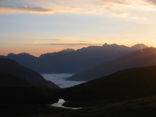 Depuis le lac des Espcires au petit matin