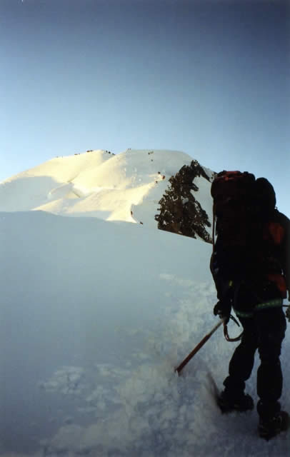 Le sommet du Mont Blanc en vue