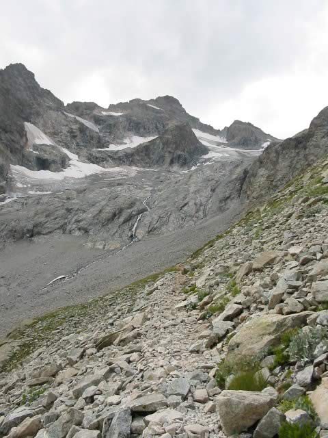 Arrive sur le pied du Glacier de la Gaudolire