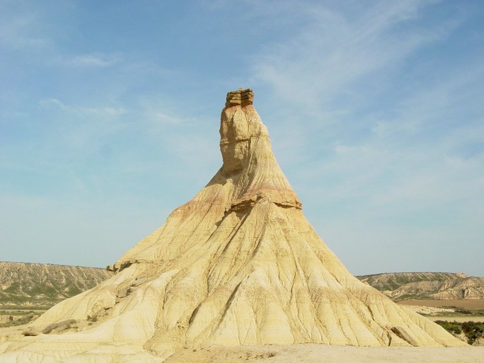 Sculpture naturelle dans le dsert des Bardenas Reales