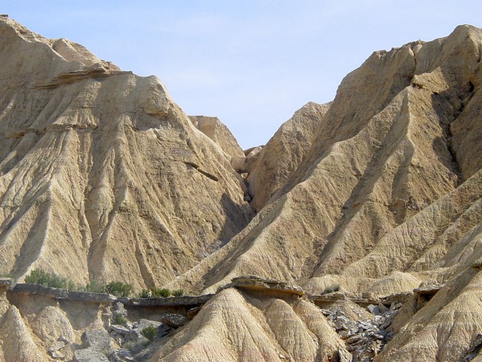 Travail de l'rosion dans le dsert des Bardenas