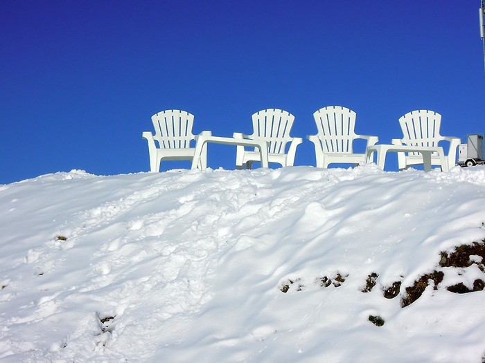 Hautacam dans les Pyrnes sous la neige