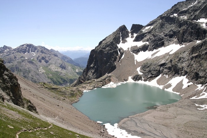 Lac de l'Eychauda vu depuis le Col des Grangettes