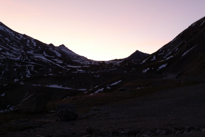 Coucher de soleil au Col du Galibier