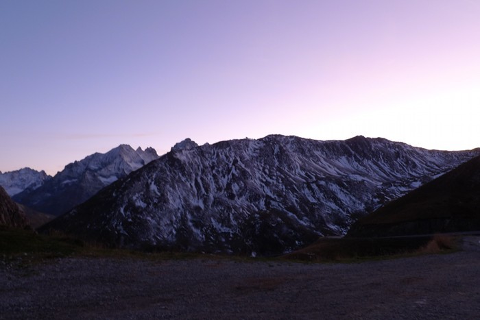 Coucher de soleil depuis le Col du Galibier