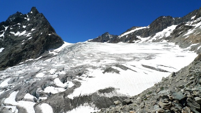 Le Glacier Blanc dans les Alpes