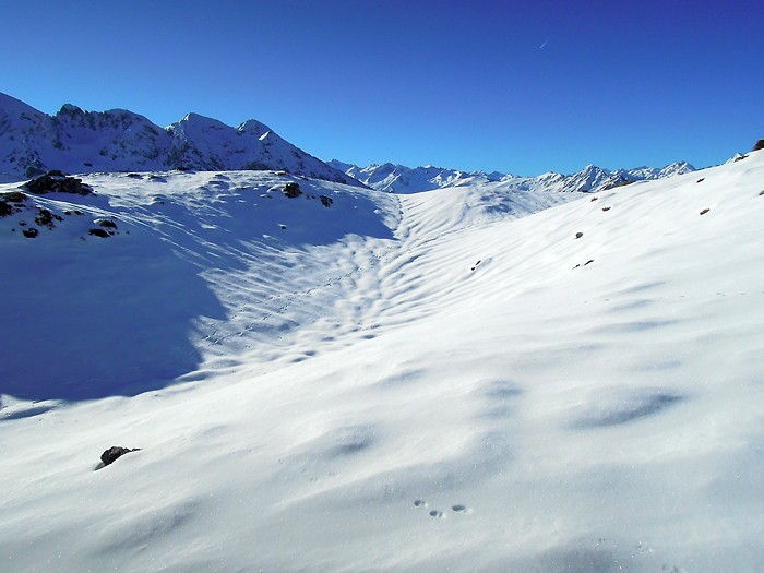 La neige  Hautacam, dans les Pyrnes