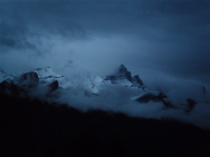 Fin de journe sur le mont Fairview dans les Rocheuses